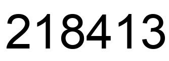 Número 218413 imagen negro