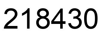 Número 218430 imagen negro