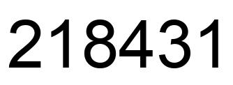 Número 218431 imagen negro