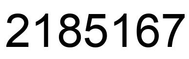 Number 2185167 black image