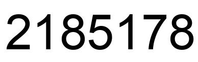 Número 2185178 imagen negro
