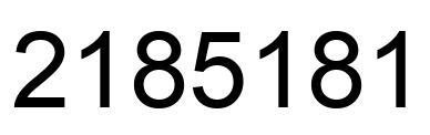 Number 2185181 black image