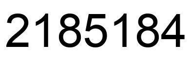 Number 2185184 black image