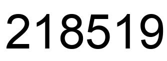 Número 218519 imagen negro