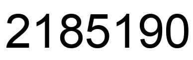 Number 2185190 black image