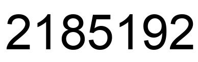 Número 2185192 imagen negro