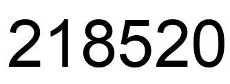 Number 218520 black image