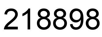 Number 218898 black image