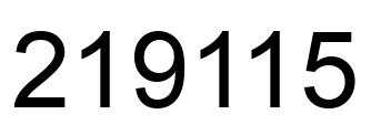 Number 219115 black image