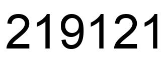Number 219121 black image