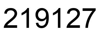 Número 219127 imagen negro