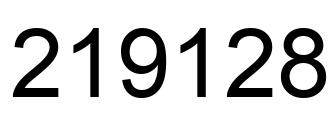 Number 219128 black image
