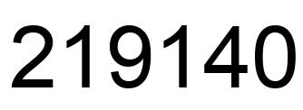 Number 219140 black image