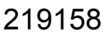 Número 219158 imagen negro