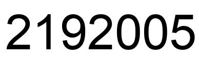 Number 2192005 black image