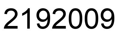 Number 2192009 black image