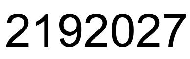 Número 2192027 imagen negro