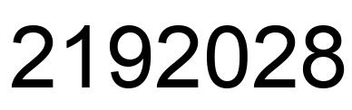 Número 2192028 imagen negro