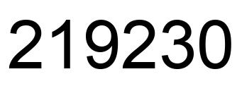 Número 219230 imagen negro