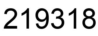 Number 219318 black image