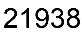 Number 21938 black image