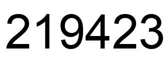 Número 219423 imagen negro