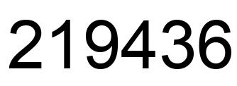 Número 219436 imagen negro