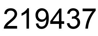 Número 219437 imagen negro