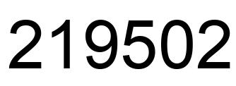 Number 219502 black image