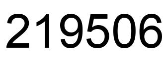Number 219506 black image