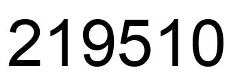 Number 219510 black image