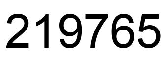Número 219765 imagen negro