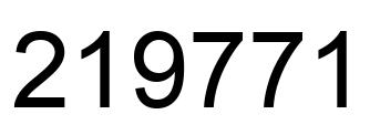 Number 219771 black image