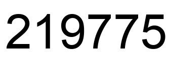 Number 219775 black image
