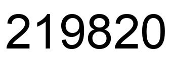 Número 219820 imagen negro