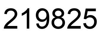 Número 219825 imagen negro