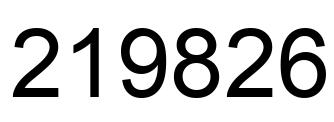 Número 219826 imagen negro