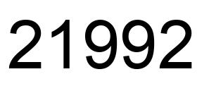 Number 21992 black image