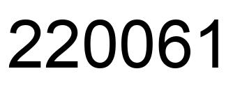 Number 220061 black image