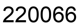 Number 220066 black image