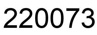 Number 220073 black image