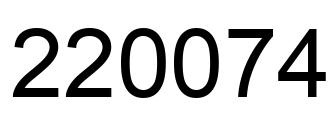 Number 220074 black image