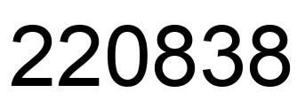 Number 220838 black image