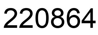 Número 220864 imagen negro