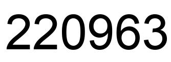 Número 220963 imagen negro