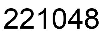 Number 221048 black image