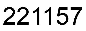 Number 221157 black image