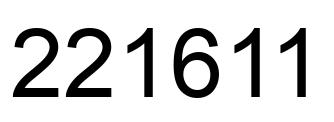 Número 221611 imagen negro