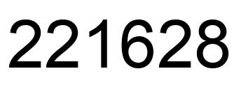 Number 221628 black image