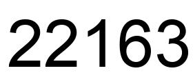 Number 22163 black image